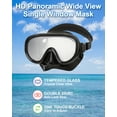 thumbnail image 4 of Reef Tourer Adult Single-Window Mask & Snorkel Set For Age 10+, Black, 4 of 7