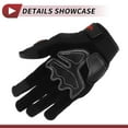 thumbnail image 4 of 1 Pair Motorcycle Cycling Gloves Breathable Heat Dissipation Cycling Gloves XL Black Red Polar Fleece, 4 of 6