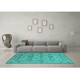 thumbnail image 3 of Ahgly Company Indoor Rectangle Oriental Turquoise Blue Traditional Area Rugs, 7' x 9', 3 of 4