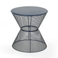 thumbnail image 4 of Nian Side Table, Round Top, Hourglass, Outdoor Navy Blue Iron, 18 Inch, 4 of 5
