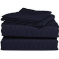 thumbnail image 4 of 500 Thread Count 4 Piece Quality Sheet Set 12 Inch Deep Pocket 100% Egyptian Cotton Stripe Pattern, 4 of 4