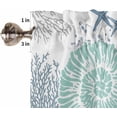 thumbnail image 5 of Valance for Windows Summer Ocean Blue Seashell and Coral Window Treatment Valances Rod Pocket Curtain Valance for Kitchen, Bathroom, Living Room, Bedroom 54" W x 18" L, 5 of 6