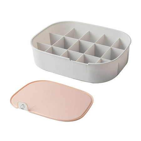 

1/10/15 Grid Reusable Plastic Underwear Storage Box With Mark Closet Organizer Drawer for Socks Boxers Bra Organizer