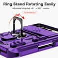 thumbnail image 4 of for Google Pixel Fold Case, Soft TPU & Hard PC Anti-scratch Sliding Cover Full Protection Ring Stand Rotating Kickstand Holder Magnetic Shockproof Phone Case Cover for Google Pixel Fold, Purple, 4 of 9