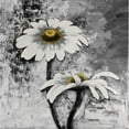thumbnail image 3 of Atelier B Art Studio 20x20 Black Modern Framed Museum Art Print Titled - Abstract Daisies Flowers, 3 of 5