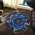 thumbnail image 4 of Mariner’s Knot Round Area Rug, rope pattern circle carpet for coastal living room, hallway or guest room, soft washable non-slip floor mat, nautical décor accent, 4 of 6