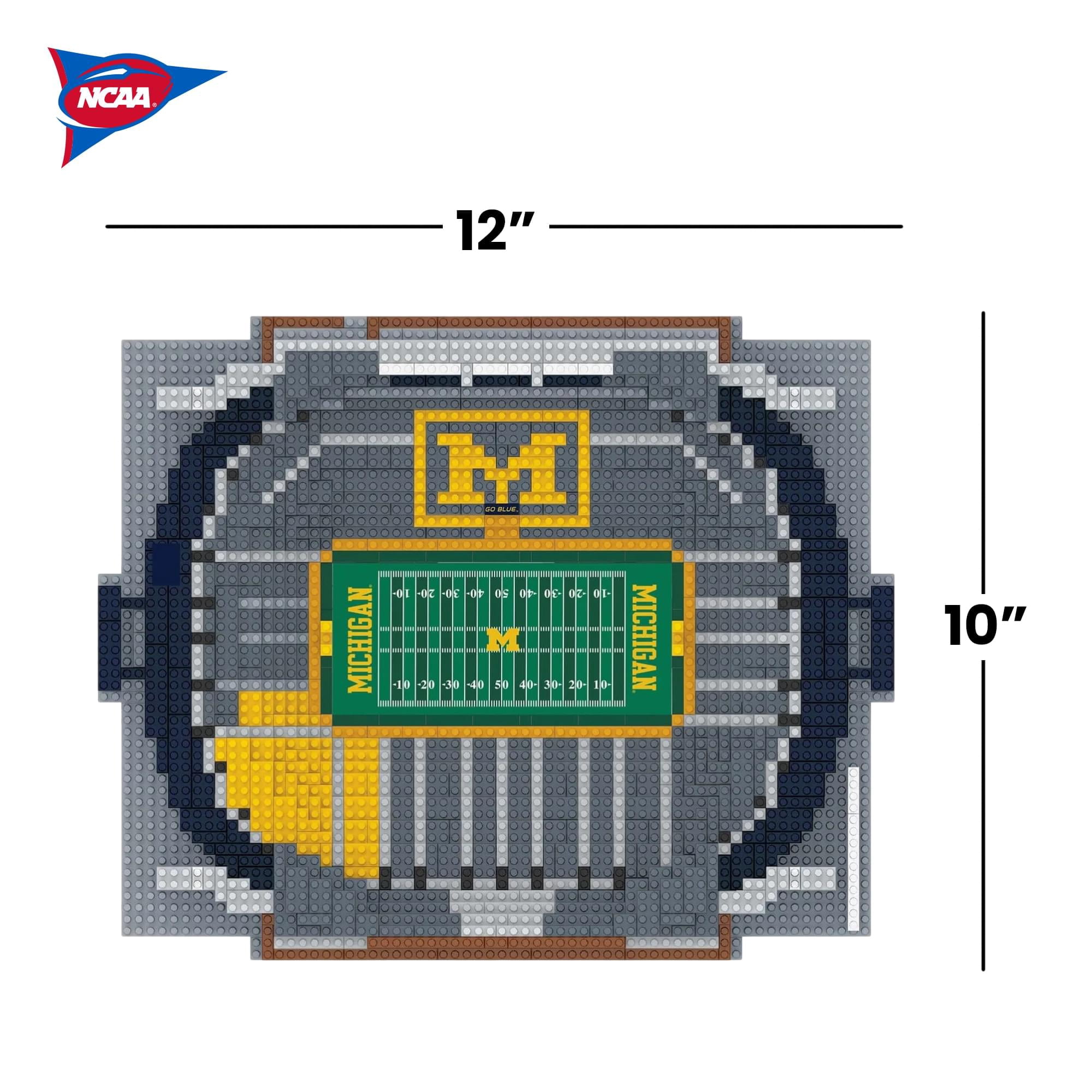 Michigan Stadium FOCO 3D BRXLZ Building Set Football Stadium Michigan Wolverines "The Big House" Full Size