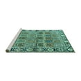 thumbnail image 2 of Ahgly Company Machine Washable Indoor Square Persian Turquoise Blue Traditional Area Rugs, 3' Square, 2 of 4