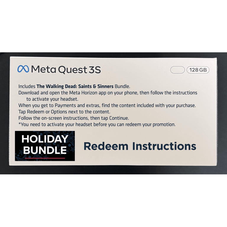 Meta Quest 3S 128GB All-In-One VR Headset for 2025-2026 Holiday