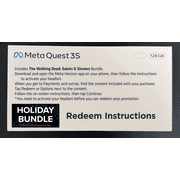 سماعة الواقع الافتراضي Meta Quest 3S 128GB الكل في واحد لحزمة العطلات 2025-2026، وحدات تحكم تعمل باللمس،شاشة 120 هرتز، صوت ثلاثي الأبعاد، أغطية للوجه والعدسات، أغطية واقية، مقابض تحكم