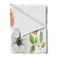 thumbnail image 2 of Anemone Flower Soft Flannel Fleece Throw Blanket, Floral Elements in Aquarelle Style Nature Foliage Botany Design, Cozy Plush for Indoor and Outdoor Use, 50" x 70", Multicolor, by Ambesonne, 2 of 5