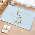 thumbnail image 2 of Bathroom Rugs 2x3 Ft, Colorful Map Non Slip Area Rugs for Kitchen Bedroom Entryway, Modern Abstract Minimalist Illustration Art Washable Carpet Runner Rug Floor Mats for Bedroom Home Decor, 2 of 9