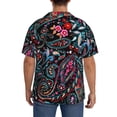 thumbnail image 3 of Balery Paisley Camisa Casual de Manga Corta con Botones para Hombre, Texturizada, Estilo Cubano, para Playa, Verano-XX-Large, 3 of 5