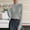 Gray, variant on Oplxuo Women's Turtleneck Long Sleeve Shirts 2025 Fall Basic Thermal Underwear Tops Ribbed Fitted Layering Knit Top