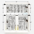 thumbnail image 4 of 36 Inch Kitchen Curtains White Farmhouse Rustic Window Curtains and Valances Set of 3, Vintage Fork Spoon Barn Country Wooden Wood Short Tier Curtain for Kitchen,Vintage Small Kitchen Decor, 4 of 6