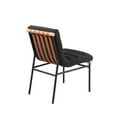 thumbnail image 2 of Lahni Black Boucle Fabric Set of 2 Dining Chair with Black Iron Legs, 2 of 6