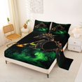 thumbnail image 2 of Manfei Spooky Halloween Alphabet C Bed Sheets,Black Witch Hat Full Size Sheets,Green,4pcs,1 Flat Sheet, 1 Fitted Sheet and 2 Pillowcases, 2 of 6