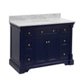 thumbnail image 2 of Sydney 48" Bathroom Vanity with Royal Blue Cabinet and Carrara Marble Top, 2 of 7