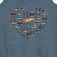 thumbnail image 3 of Hot Wheels - Valentine's Hot Wheels Heart - Women's Racerback Tank Top, 3 of 5