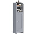 thumbnail image 1 of Armario de Baño, Armario Estrecho con Puerta y Estantes, para Papel Higiénico, Estantes Ajustables, Gris Paloma MBBC310P36, 1 of 14