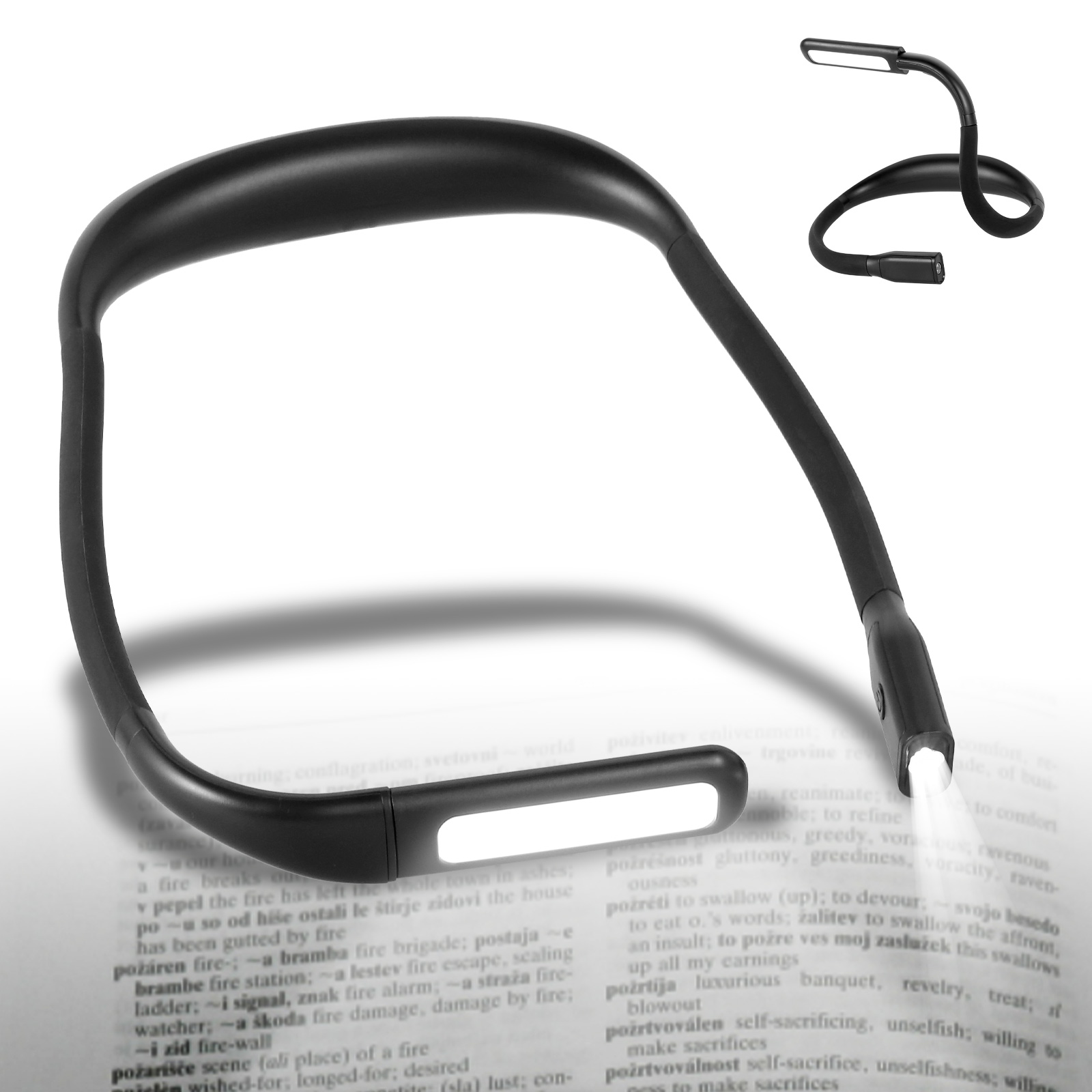 Adifare LED Neck Reading Light 1800mAh Rechargeable Neck Book Light