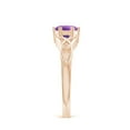 thumbnail image 3 of ANGARA Natural 0.8 Ct. Amethyst Solitaire Ring in 14K Rose Gold for Women (Ring Size: 10), 3 of 8