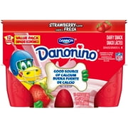 Dannon Danonino Strawberry Dairy Snack, 1.76oz, 12 Count