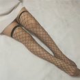 thumbnail image 1 of Gupgi Women Rhinestone Fishnet Tights Hosiery Sparkle Hollow Out Mesh Stockings, 1 of 2