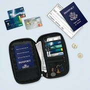 Toplive Travel Passport Wallet Organizer,Premium RFID Blocking Family Travel Document Organizer Case Family Passport Holder