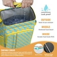 thumbnail image 2 of Modern Lemon Print Cooler Backpack, Leakproof Insulated Lunch Bag for Summer Adventures and Hiking, 2 of 6
