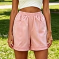 thumbnail image 6 of Womens Cotton Shorts High Waisted Comfy Athletic Solid Shorts with Pockets Loose Fit Daily Shorts, 6 of 6
