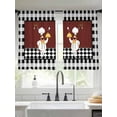 thumbnail image 2 of Kitchen Chef Sheer Curtains 45 Inch Long 2 Panels, Black And White P Vintage Laid Knife And Fork Light Filtering Rod Pocket Semi Sheer Curtains, Sheer Voile Drapes for Living Room Bedroom, 52"x45", 2 of 5