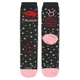 thumbnail image 4 of MeMoi Women's Taurus Zodiac Sign Crew Socks - Womens - Female, 9-11, Black, 4 of 4