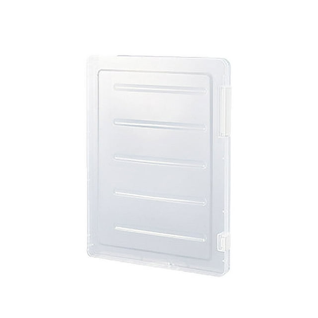 Transparent Portable File Case Double-buckle with Handle Box Containers File Box Transparent A4 Thin White