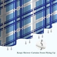 thumbnail image 6 of Blue and White Grid Pattern Shower Curtain 84"x72" ,Bathroom Decorative Shower Curtains Set with 12 Hooks,Modern Waterproof Washable Shower Curtain, 6 of 6