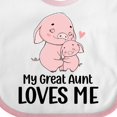 thumbnail image 4 of Inktastic Pink Piggies My Great Aunt Loves Me Boys or Girls Baby Bib, 4 of 4