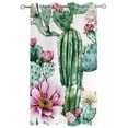 thumbnail image 2 of nqOlkjepod Outdoor Curtains for Patio Waterproof, Pink Succulent Outdoor Privacy Panels Grommet, Green Cactus Pastoral Watercolor Blackout Outside Curtains for Porch/Cabana/Pergola 54"x95", 1 Panel, 2 of 8