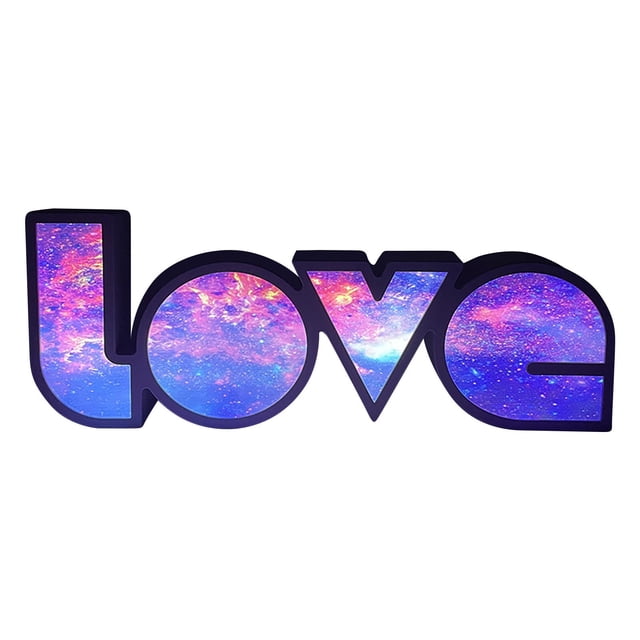 Luz de Amor de Cuerda de Colores Decorativa Led,Caja de Confesión de Propuesta Del Día de San Valentín con Letras Inglesas,Lámpara de Modelado para la Decoración de la Habitación,Fiesta de Cumpleaños