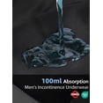thumbnail image 4 of TIICHOO Mens Incontinence Underwear Washable with Front Fly Soft Protective Leak Proof Underwear 5 Pack (Small, 5 Black), 4 of 7
