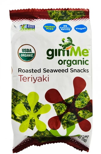 GimMe Organic Roasted Seaweed Snacks Teriyaki -- 0.17 oz pack of 2 by Gimme