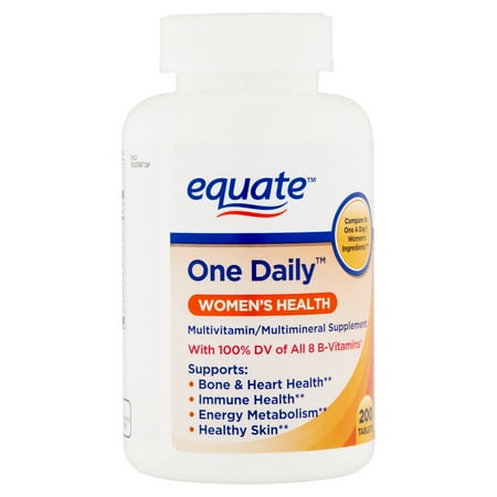 equate Femmes avec le calcium, fer et zinc Complément alimentaire 200 ct