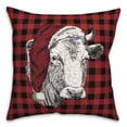 thumbnail image 2 of Creative Products Christmas Cow Sketch 18x18 Spun Poly Pillow, 2 of 2