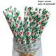 thumbnail image 1 of Pajitas de papel con forma de copo de nieve para decoración del hogar, Pajita de 25/50 piezas para decoración de mesa de Navidad, fiesta de Navidad, 2023, 1 of 4