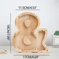 thumbnail image 3 of Pntutb Rangement pour la Maison Liquidation Personnalisé Tirelire en Bois Forme Unique Tirelire en Bois Modèle Alphabet Grande Économie, 3 of 9