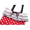 thumbnail image 3 of Styles I Love Toddler Kids Girl Cute and Fun One-Piece Swimsuit with Hat 2pcs Set Bathing Pool Beach Swimwear (Polka Dots Red, 120/4-5 Years), 3 of 8