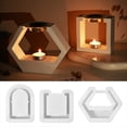 thumbnail image 5 of Cuadrado HexáGono Vela Quemador de Incienso Molde de Silicona DIY Yeso Verter Aromaterapia Almacenamiento Molde, B, 5 of 5
