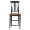 thumbnail image 5 of Sunset Trading Dakota 24-inch Slat Back Barstools Set of 2 Brown-Gray Solid Wood, 5 of 7