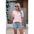 thumbnail image 6 of Womens Fashion Tops Cute Puff Sleeve Blouses for Women Dressy Casual Spring Summer Clothes Outfits for 2025 Pink XXL, 6 of 8