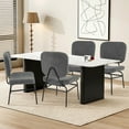 thumbnail image 4 of Costway Lot de 2 Fauteuils d'Appoint Rembourrés avec Rembourrage en Mousse, Patins de Pieds Ajustables et Cadre en Métal, 4 of 8