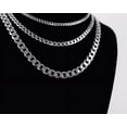 thumbnail image 4 of Silver Cuban Curb Chain Necklaces for Men and Women Stainless Steel, 4 of 10